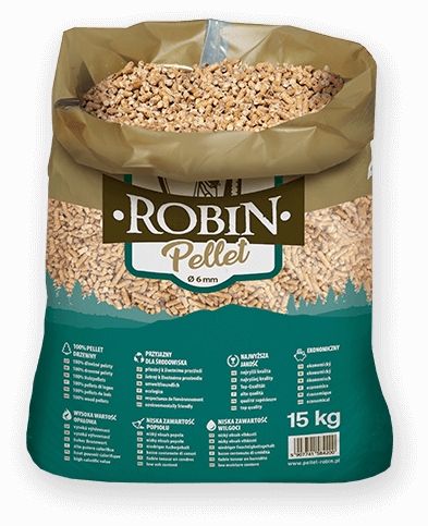worek pelletu opałowego Robin do kupienia w Gąbinie lub sklepie internetowym